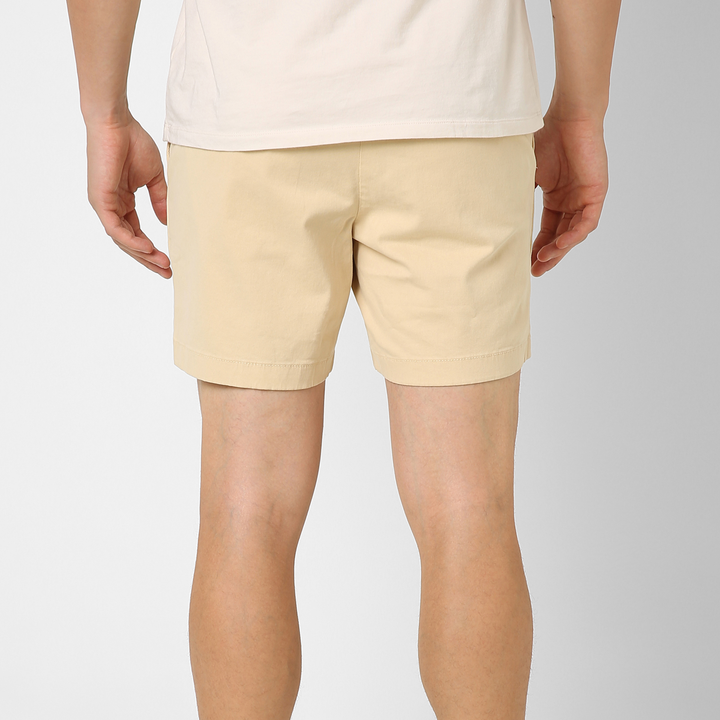 Stretch Chino Short 5" Sand Dune back on model