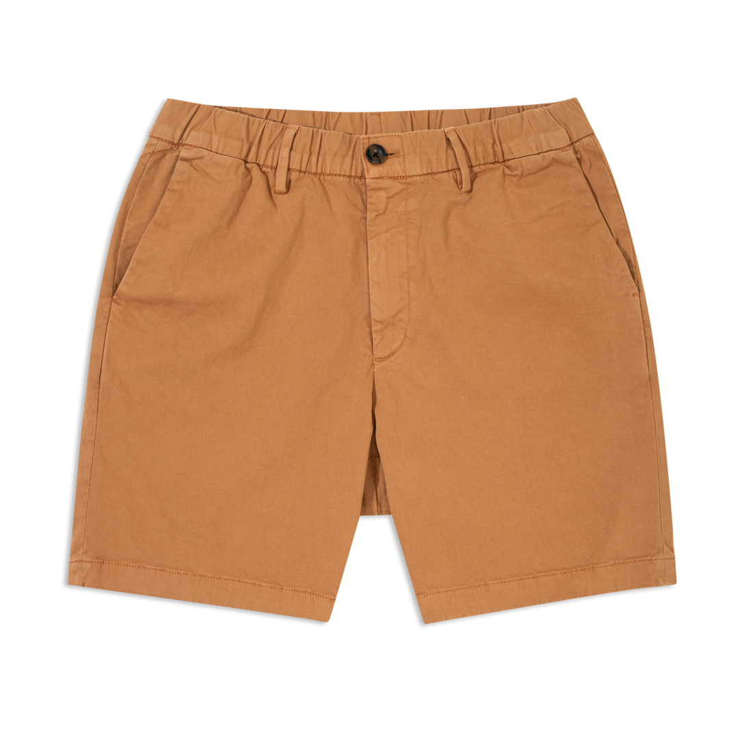 Stretch Chino Short 7" Dark Clay front
