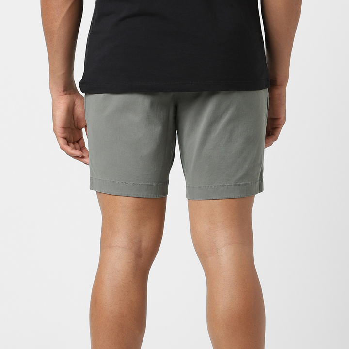 Stretch Chino Short 7" Grey back on model