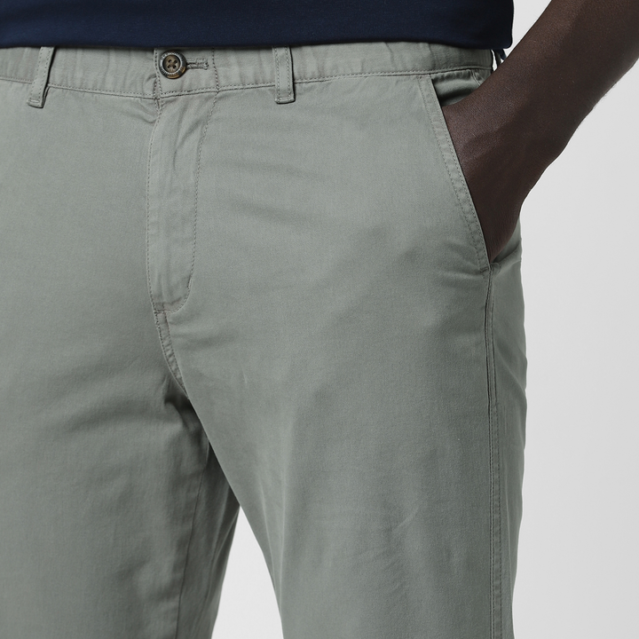 Stretch Jogger Grey close up front on model