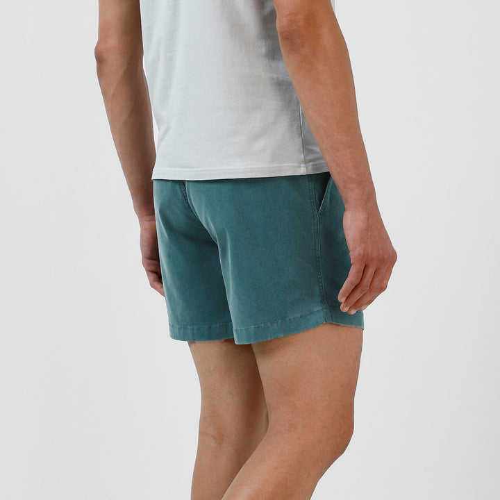 Stretch Short 5.5" Dark Teal back on model