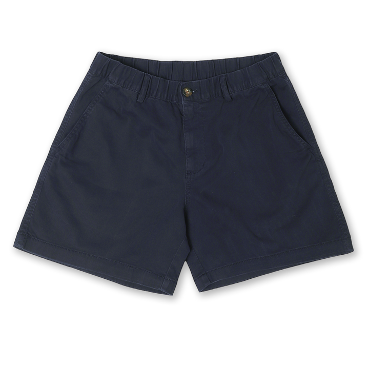 Stretch Short 5.5" Victory front with elastic waistband, belt loops, slant side pockets, and zipper fly