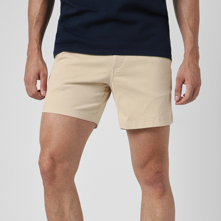 Stretch Short 5.5" Sand Dune front on model