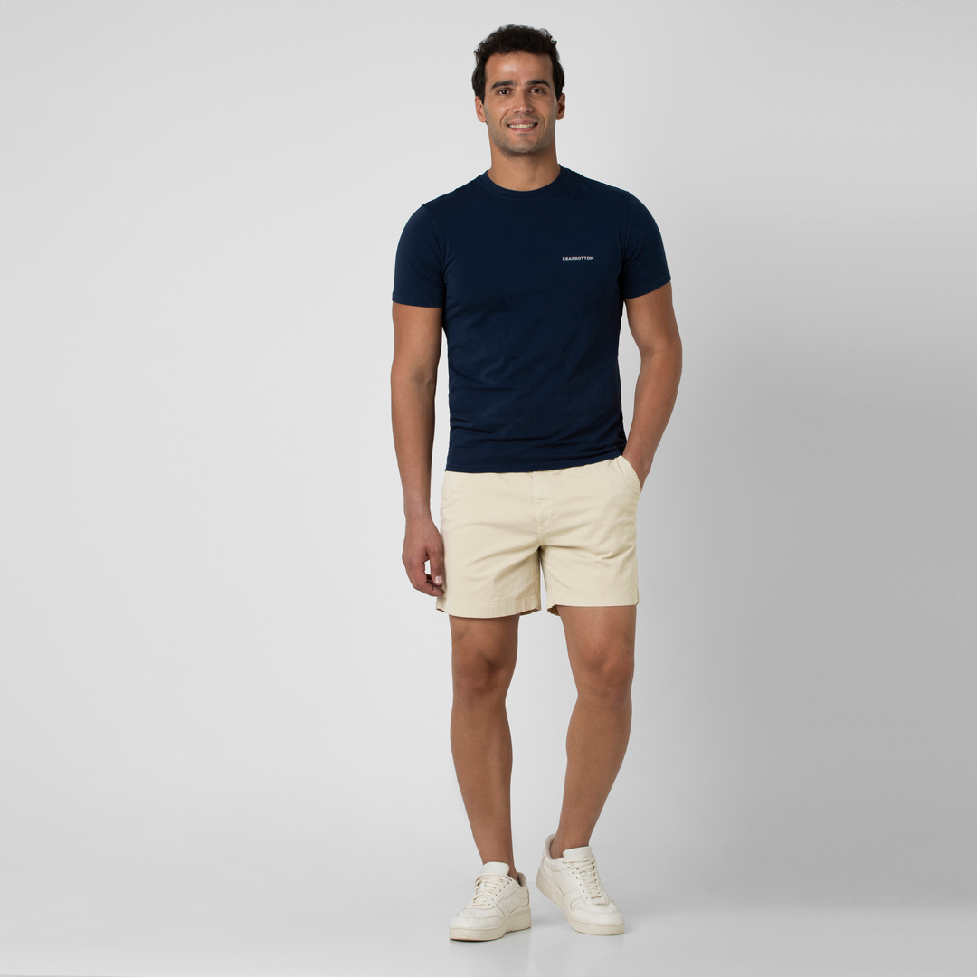 Stretch Short 5.5" Stone full body on model