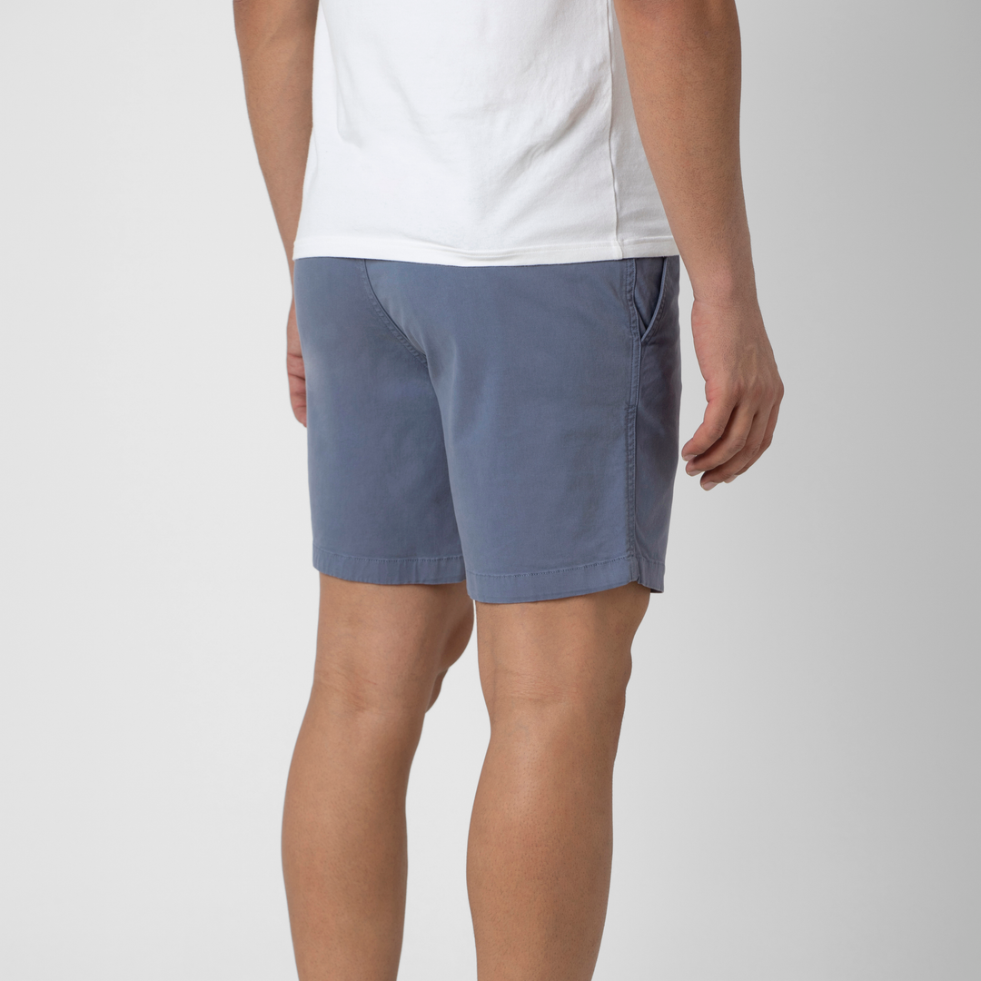 Stretch Short 7" Blue Jay back on model