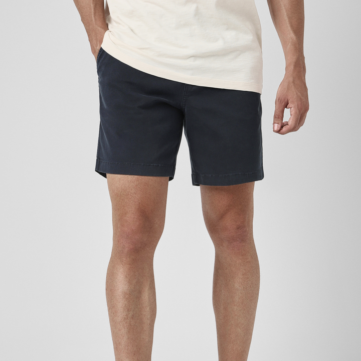 Stretch Short 7 Navy front on model