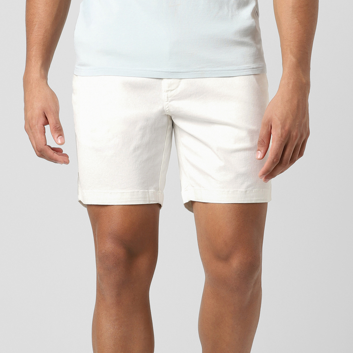 Stretch Short 7" Polar Bear front on model