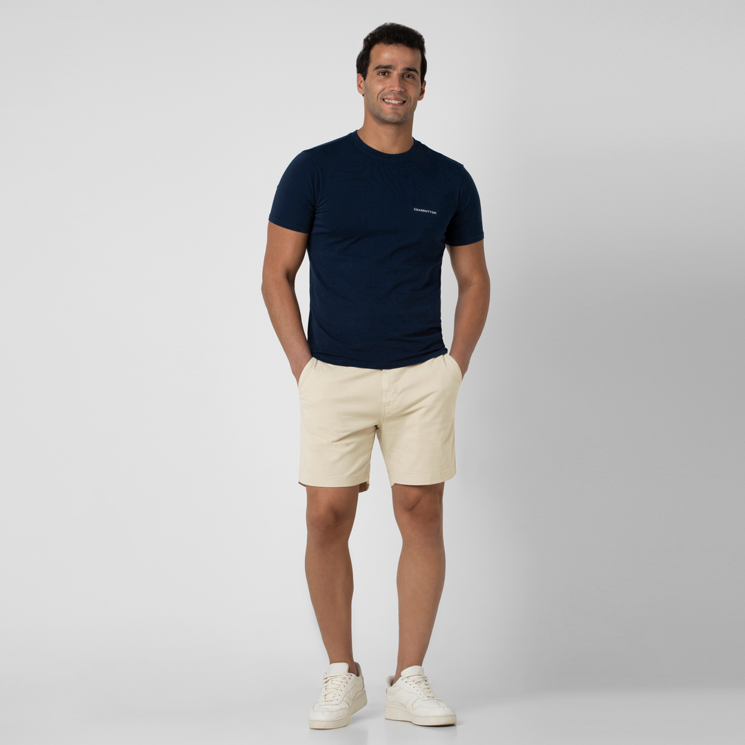 Stretch Short 7" Stone full body on model