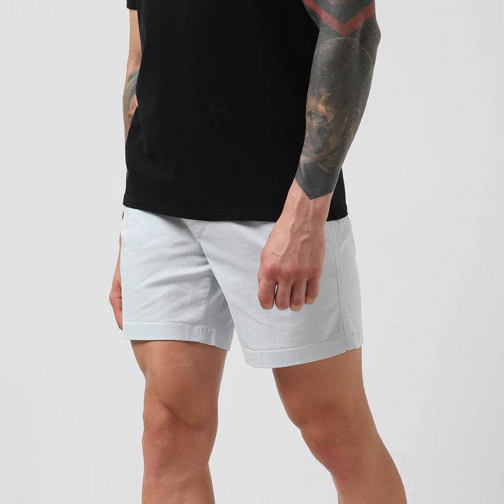 Stretch Short 7" Light Blue side on model