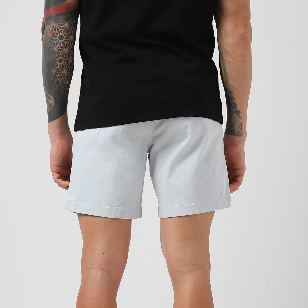 Stretch Short 7" Light Blue back on model