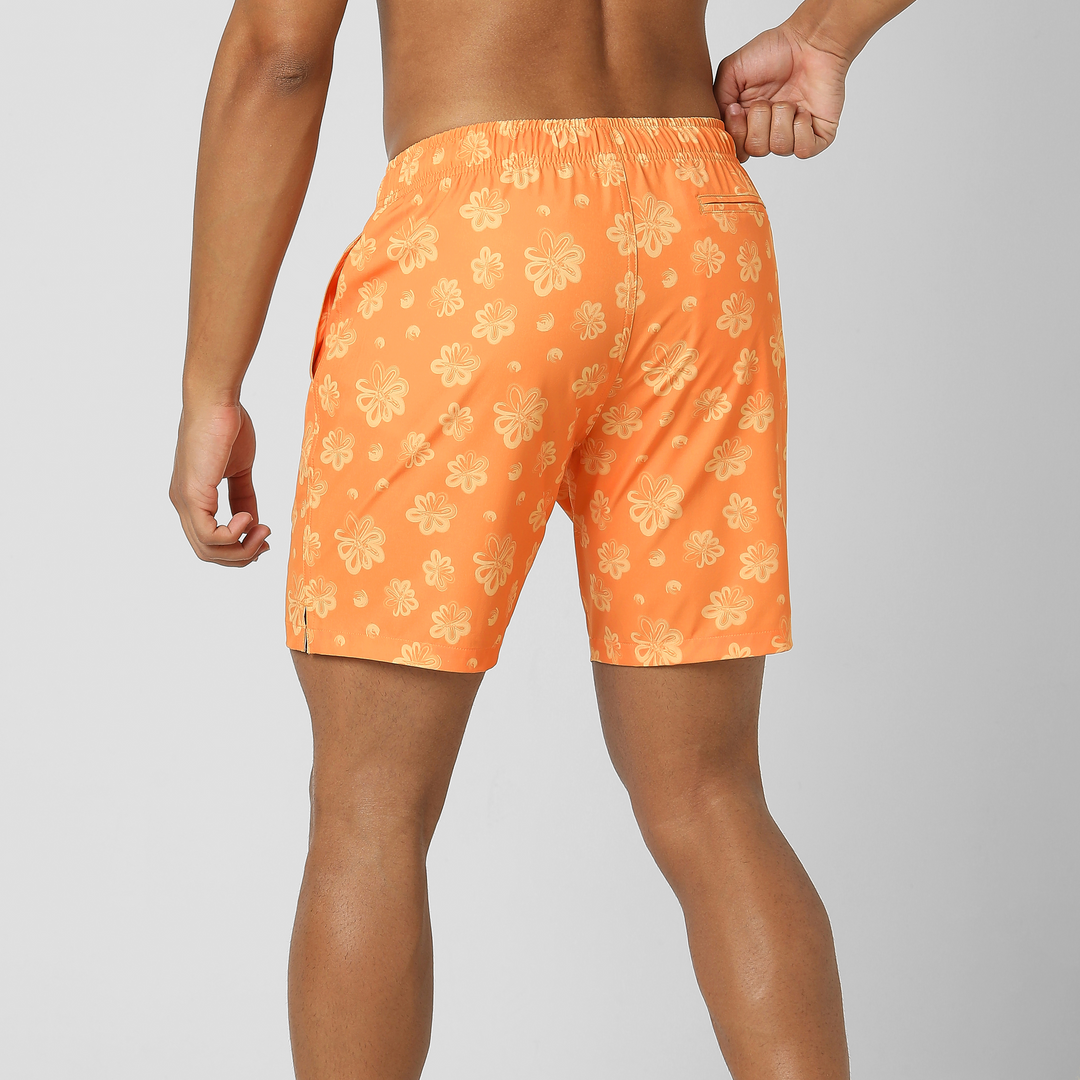 Stretch Swim 7" Bloom back on model