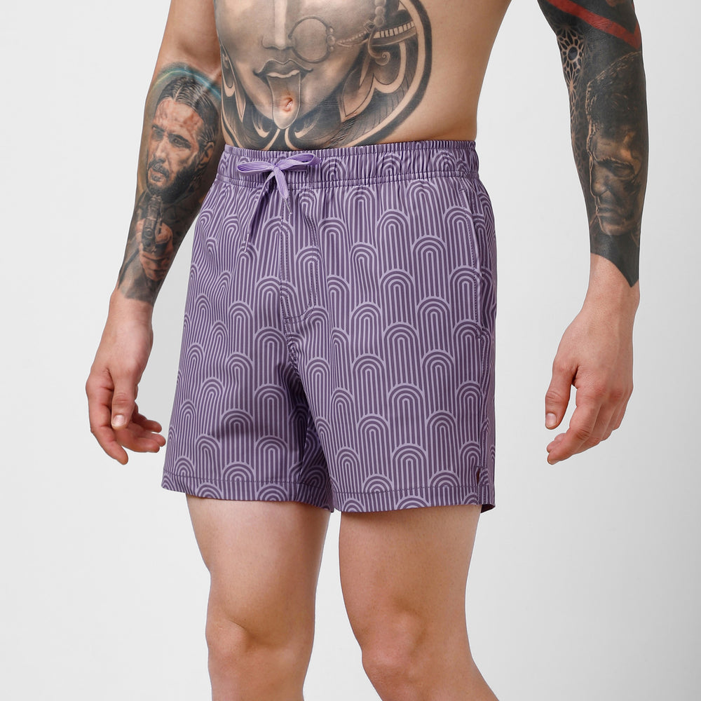Stretch Swim 5.5" Lavender Deco side on model