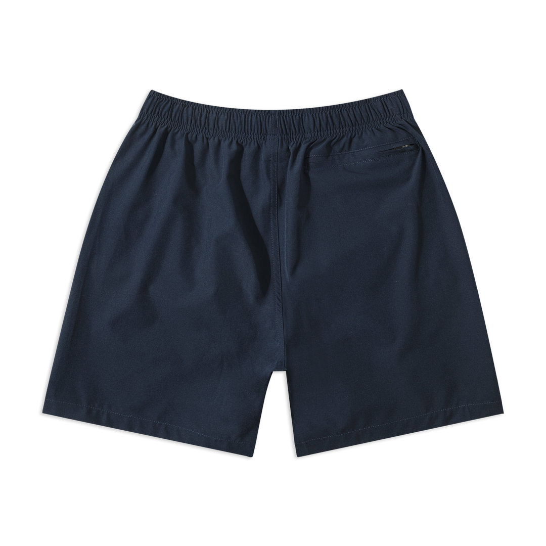 Stretch Swim Solid 7" Navy back