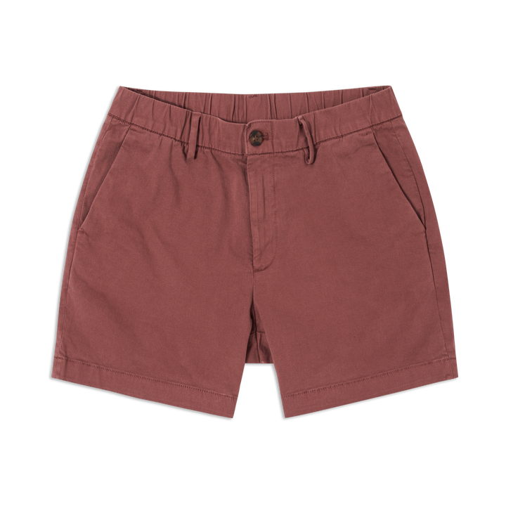 Stretch Chino Short 5 Deep Mauve front