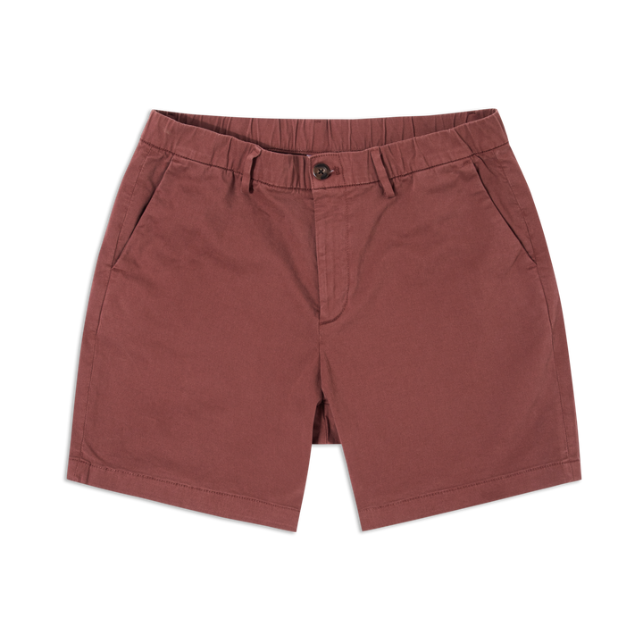 Stretch Chino Short 7 Deep Mauve front