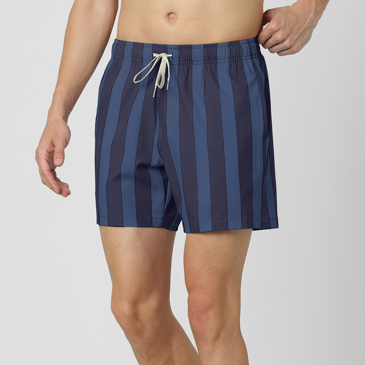 Stretch Swim 5.5" Midnight Stripe side on model
