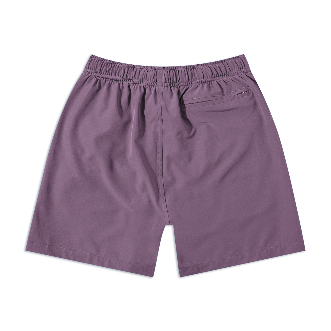 Stretch Swim Solid 7" Dark Purple back