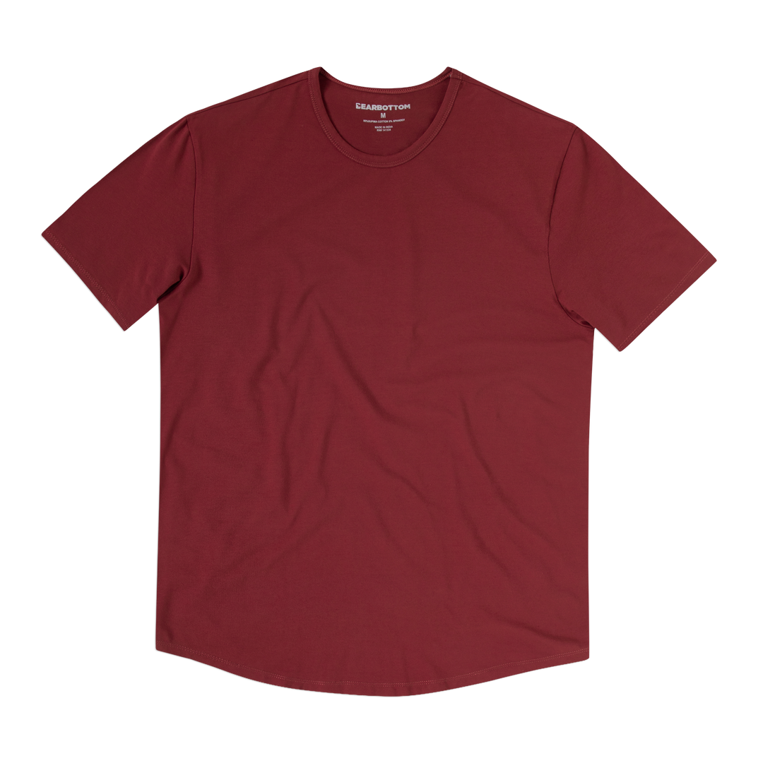 Supima Curved Tee Brick front