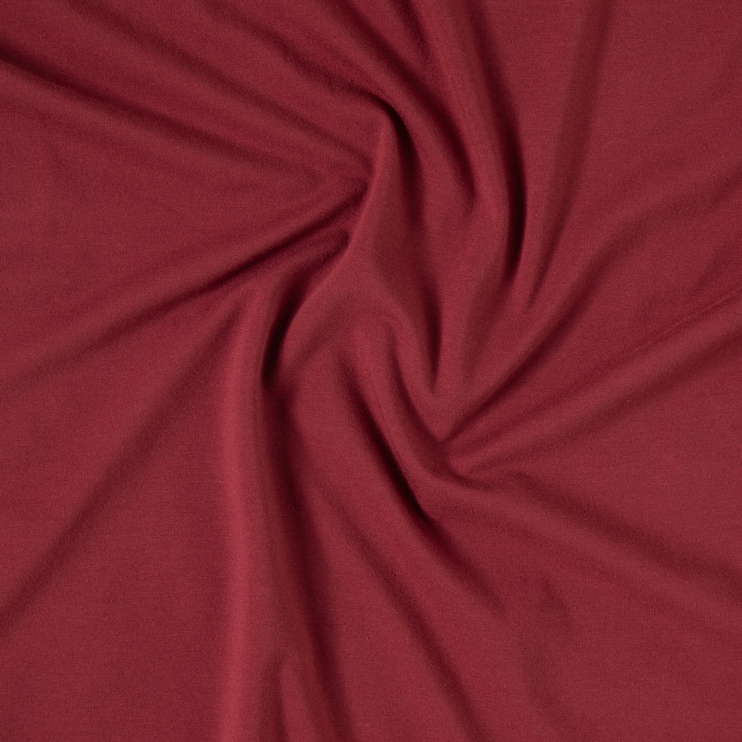 Supima Curved Tee Brick close up fabric