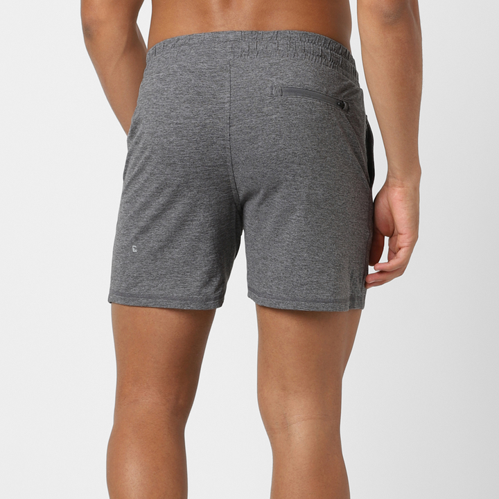 Tech Short 5" Grey back on model