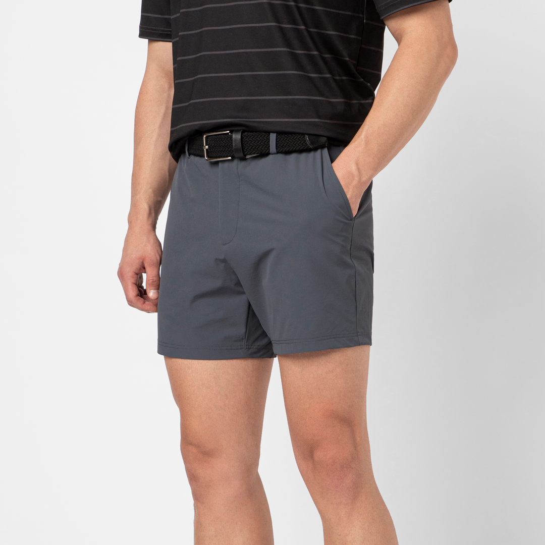 Tour Short 5 Dark Grey side on model