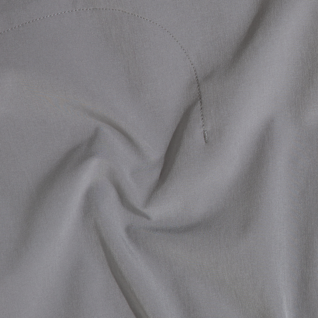 Track Short Lined 4.5" Grey close up fabric