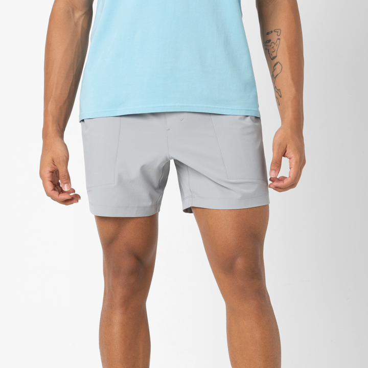 Trek Ripstop Short 5 Grey front on model