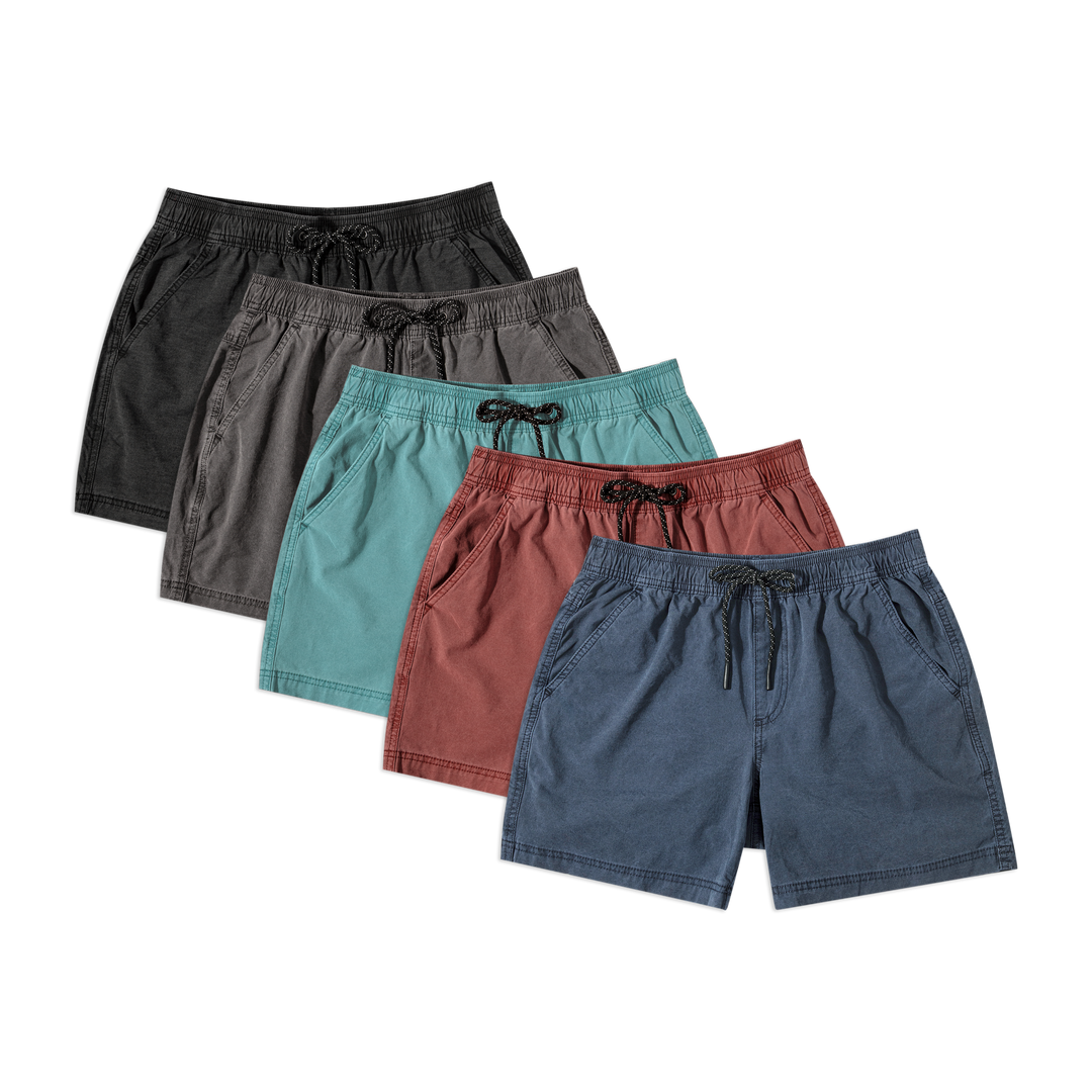 Volley Short 5 Pack - Navy, Burgundy, Sea Glass, Charcoal, Black