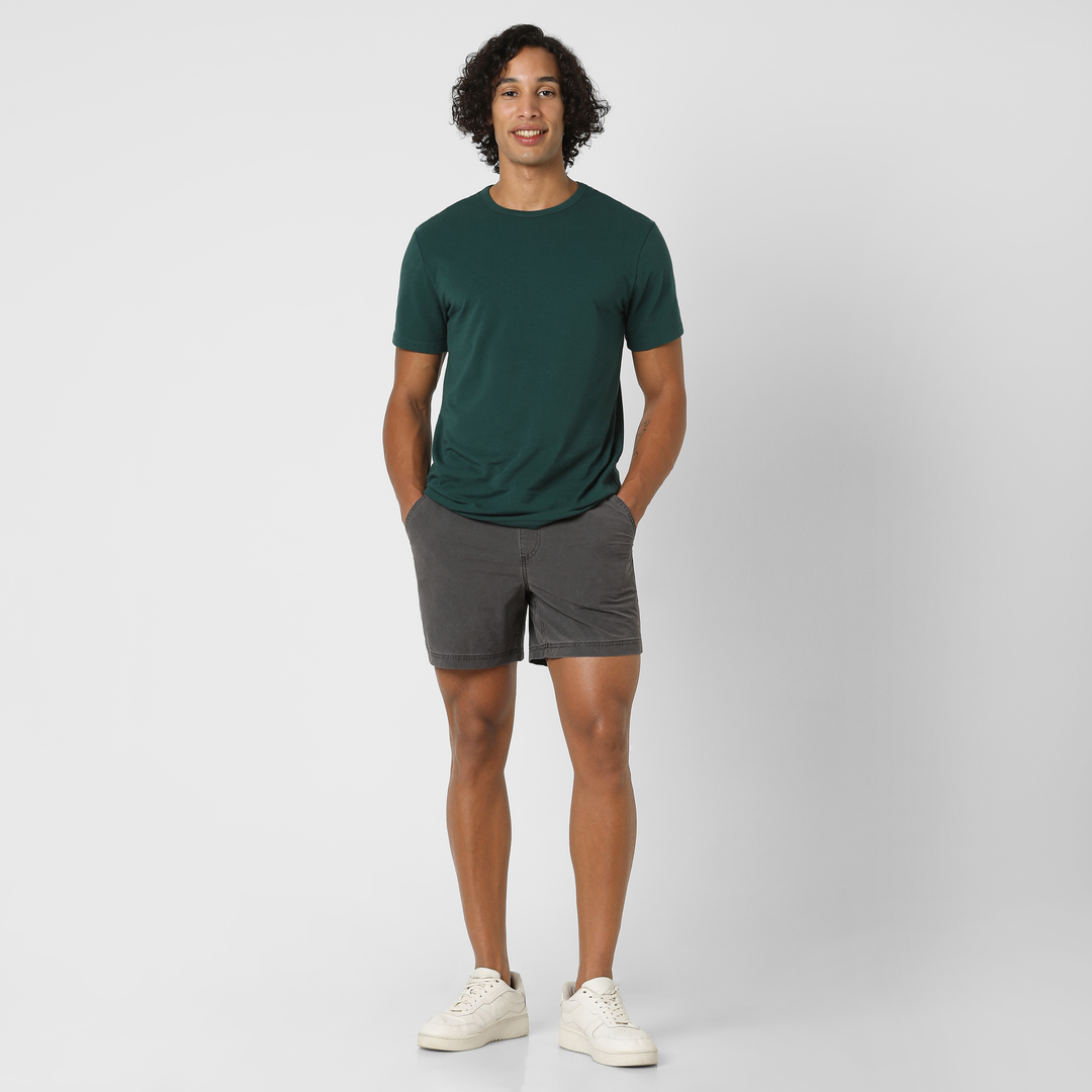 Volley Short 5" Charcoal full body on model