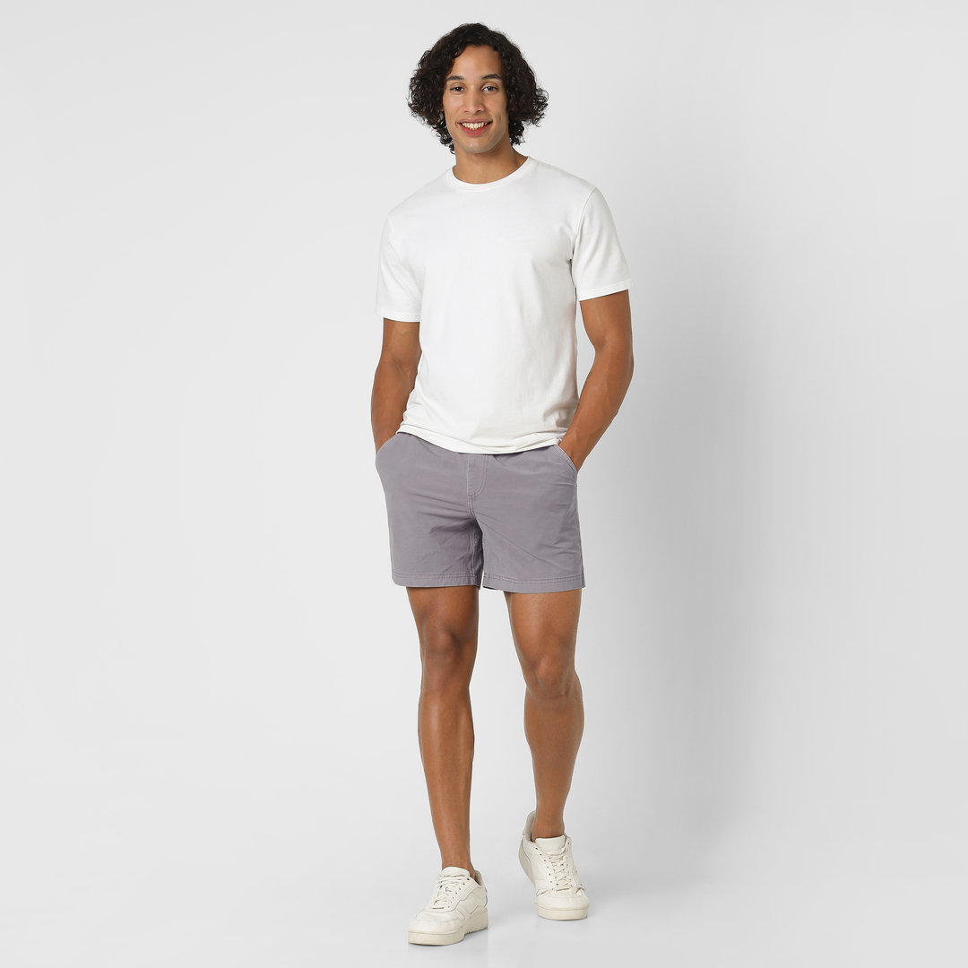 Volley Short 5 Cloud Purple full body on model