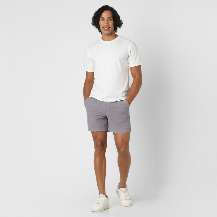 Volley Short 5 Cloud Purple full body on model