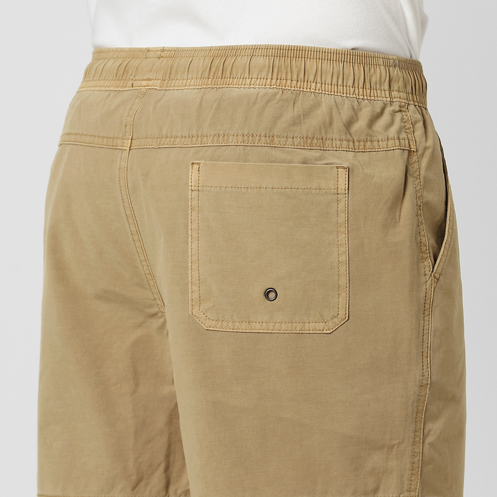 Volley Short 5" Khaki close up back on model