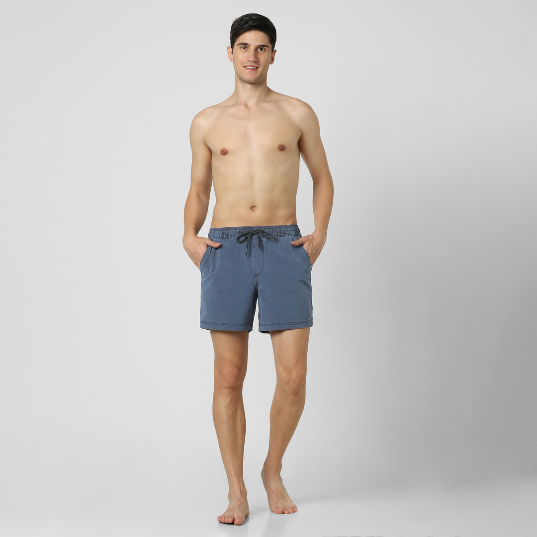 Volley Short 5" Navy full body on model