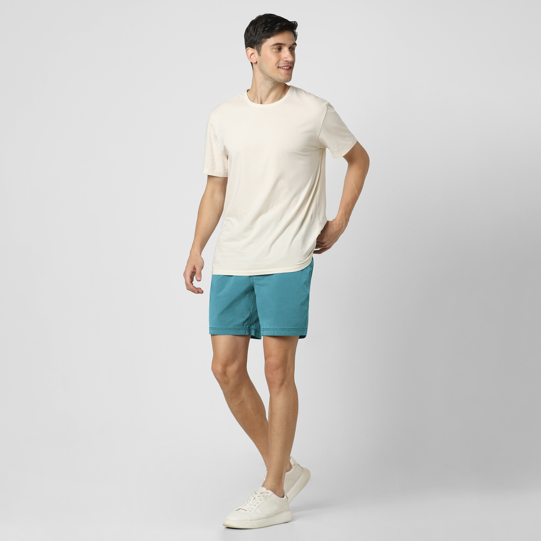 Volley Short 7 Bright Ocean full body on model
