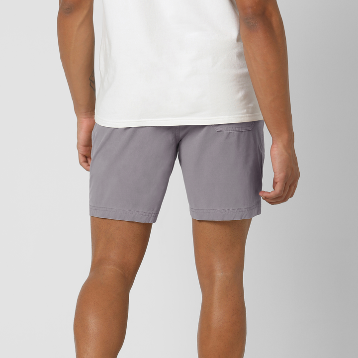 Volley Short 7 Cloud Purple back on model