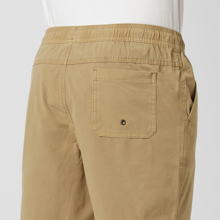 Volley Short 7" Khaki close up back on model