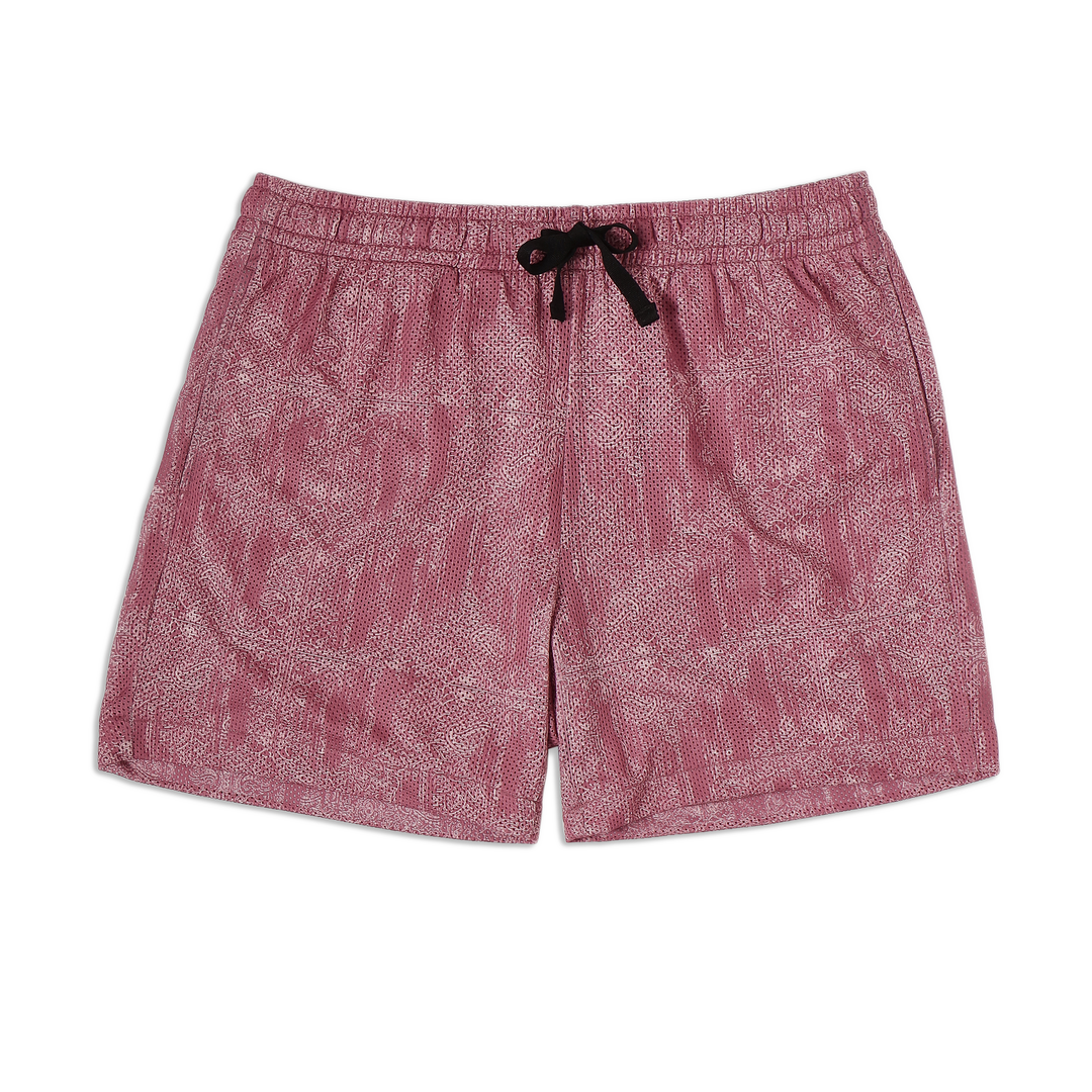 Mesh Short 5.5" Bandit with elastic waistband, two side seam pockets, and black drawstring