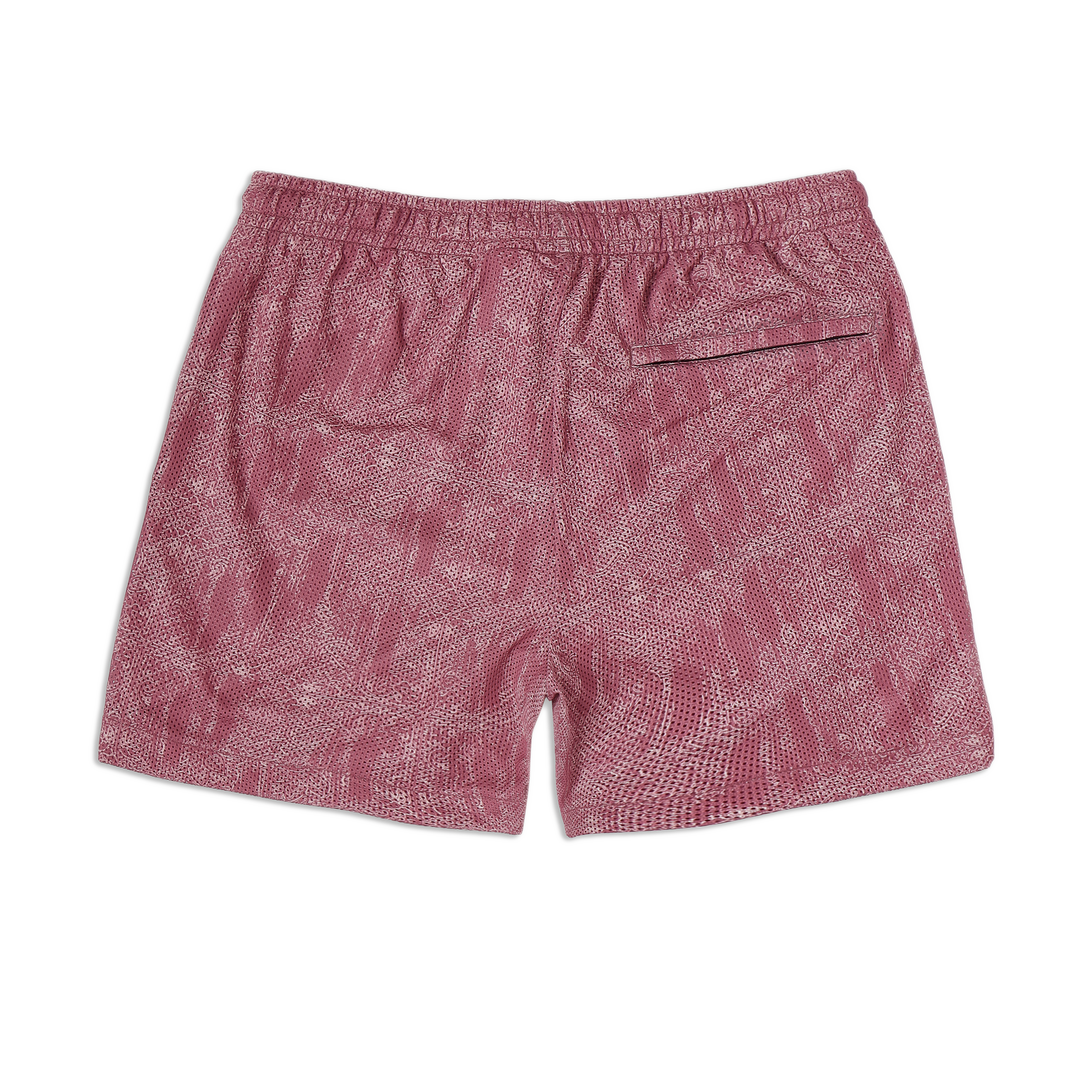 Mesh Short 5.5" Bandit back with elastic waistband and back right hidden zipper pocket
