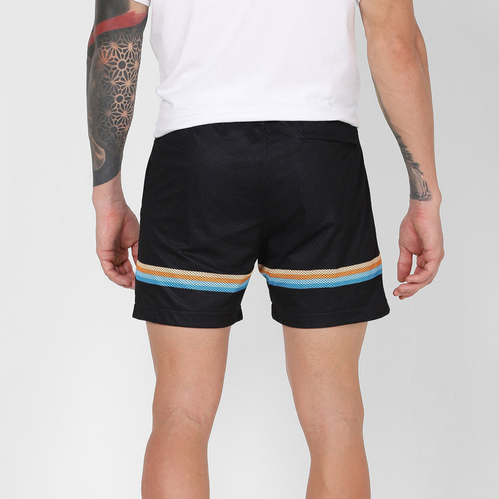 Mesh Short 5.5" Retro back on model