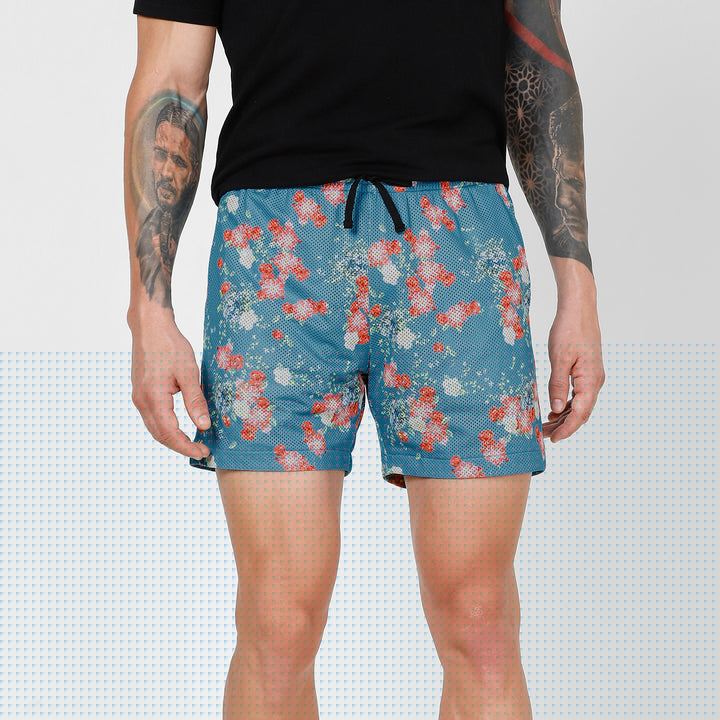 Mesh Short 5.5" Spring front on model