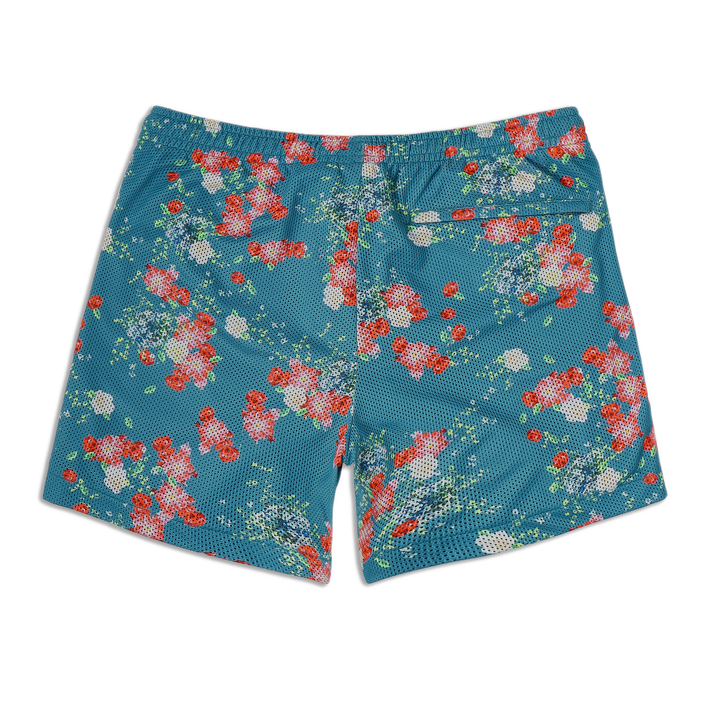 Mesh Short 5.5" Spring back with elastic waistband and back right hidden zipper pocket