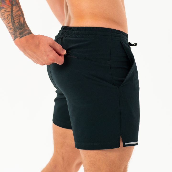 Run Short 5.5" Black on Model Back