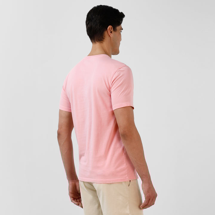Natural Dye Logo Tee Pink back on model