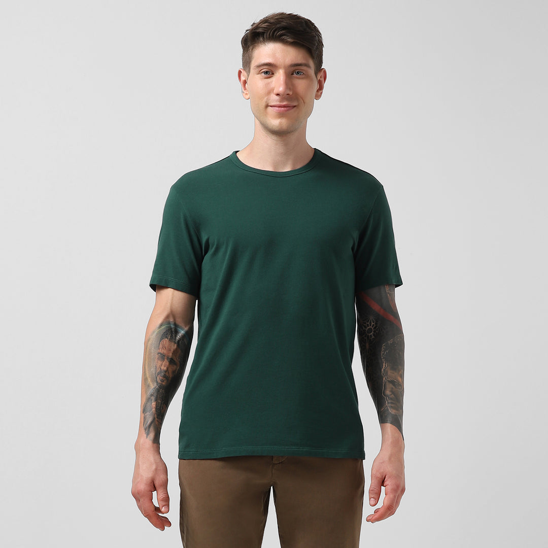 Supima Tee Field Green front on model