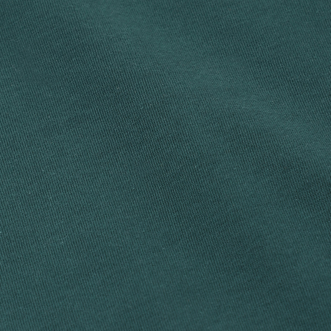 Supima Tee Field Green close up of fabric