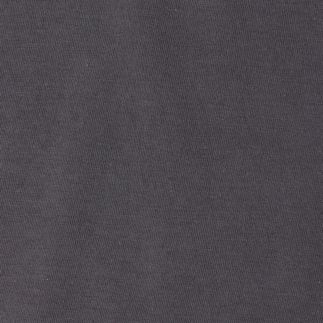Supima Curved Tee Coal close up of fabric